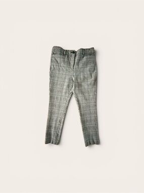 LOFT Gray Plaid Ankle Pants 6 Petite